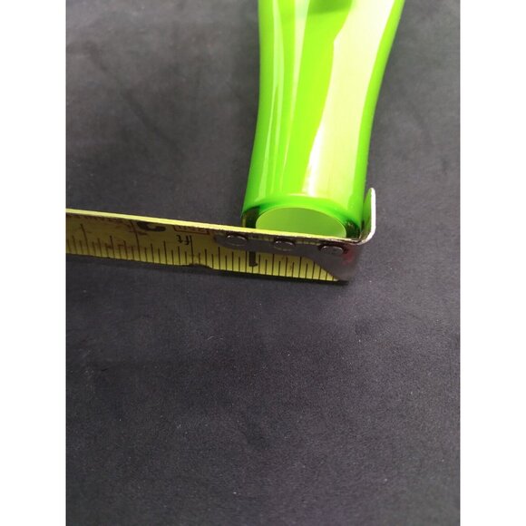 Vtg. Retro Encased Green Scandinavian Style Clear Bottom Bud Vase Almost 7.5" - Picture 8 of 10